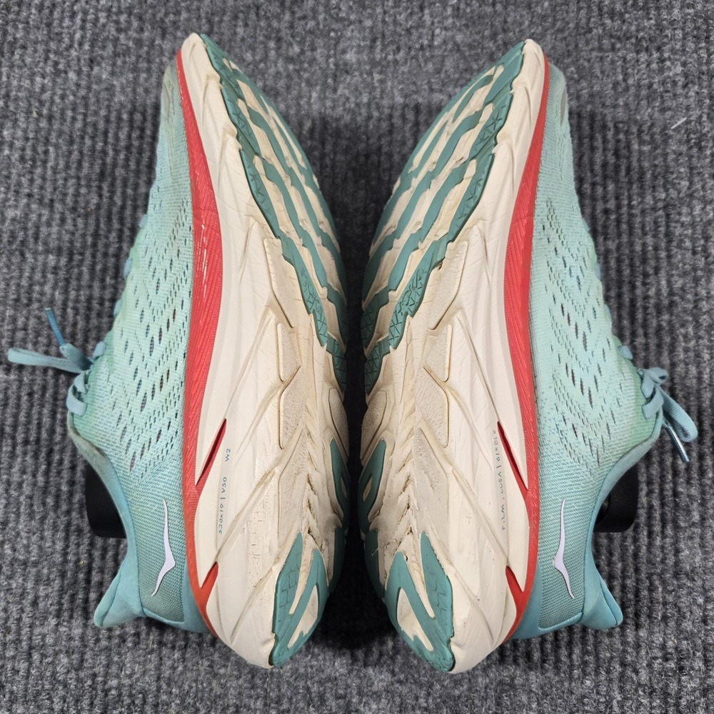 Hoka Clifton 8 Shoes Womens Size 8 B‎ Teal Orange Running Athletic Sneakers AEBL - Picture 6 of 15